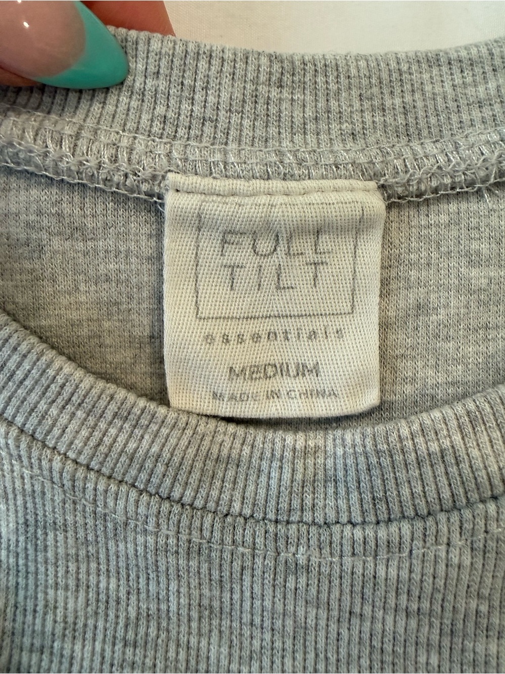 Essentials Full Tilt Light Gray Ribbed Tank - Picture 3 of 3